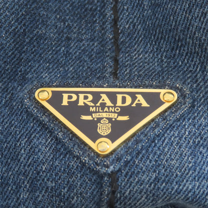 PRADA Canapa mini 2 WAY Handbag Denim Ladies [Used]