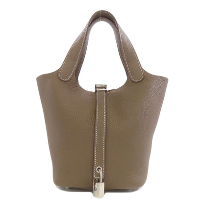 HERMES Picotin Lock PM Etoupe SilverHardware Handbag Taurillon Clemence Ladies [Used]