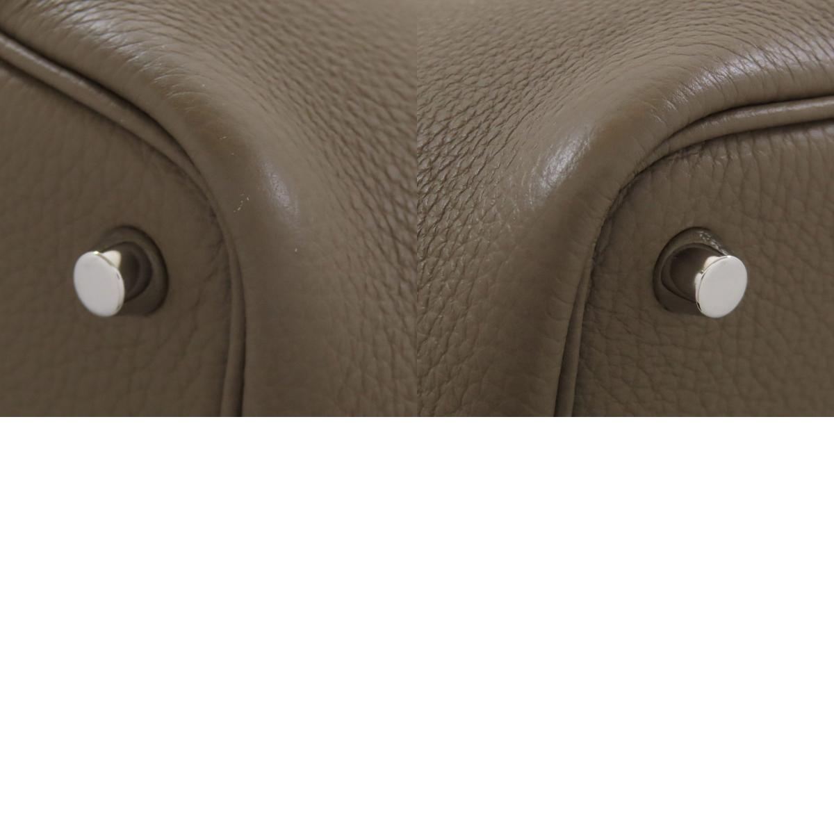 HERMES Picotin Lock PM Etoupe SilverHardware Handbag Taurillon Clemence Ladies [Used]