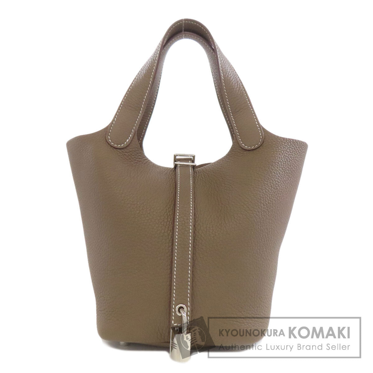 HERMES Picotin Lock PM Etoupe SilverHardware Handbag Taurillon Clemence Ladies [Used]