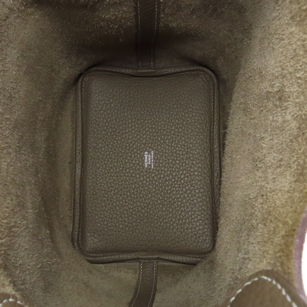 HERMES Picotin Lock PM Etoupe SilverHardware Handbag Taurillon Clemence Ladies [Used]