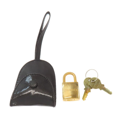 CHANEL COCO Mark 2WAY GoldHardware Boston bag Enamel Ladies [Used]