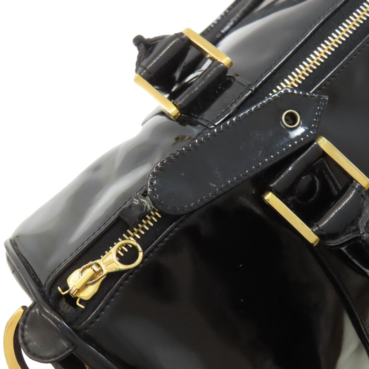 CHANEL COCO Mark 2WAY GoldHardware Boston bag Enamel Ladies [Used]