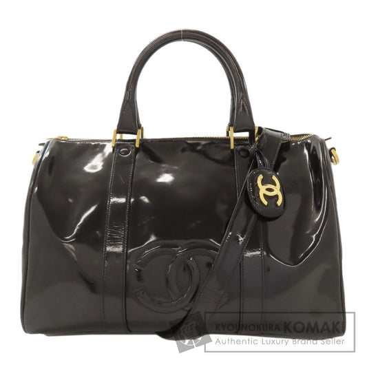 CHANEL COCO Mark 2WAY GoldHardware Boston bag Enamel Ladies [Used]