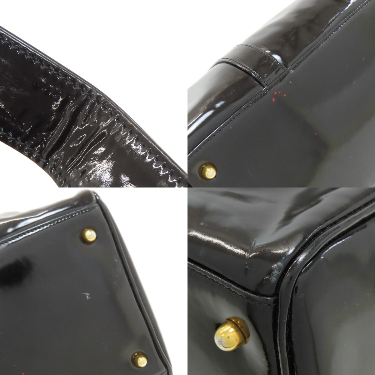 CHANEL COCO Mark 2WAY GoldHardware Boston bag Enamel Ladies [Used]