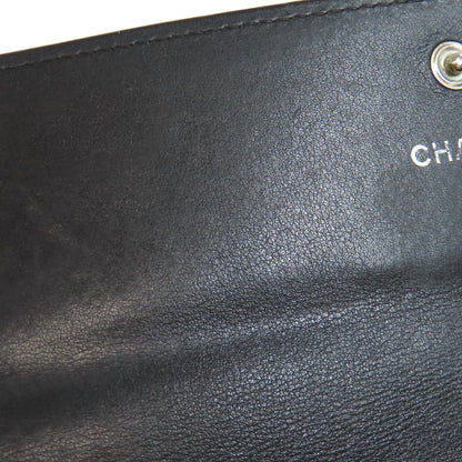 CHANEL COCO Mark SilverHardware Long wallet (with coin pocket) Grained Calfskin Skin Ladies [Used]