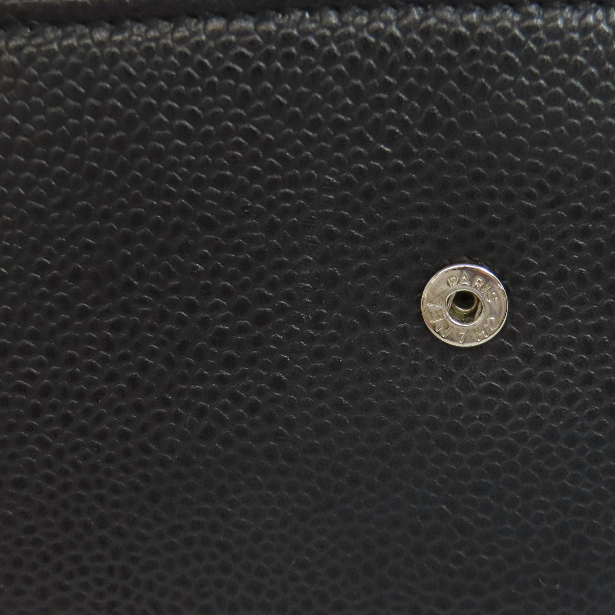 CHANEL COCO Mark SilverHardware Long wallet (with coin pocket) Grained Calfskin Skin Ladies [Used]