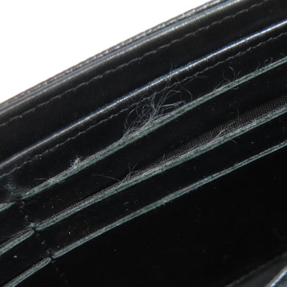 CHANEL COCO Mark SilverHardware Long wallet (with coin pocket) Grained Calfskin Skin Ladies [Used]