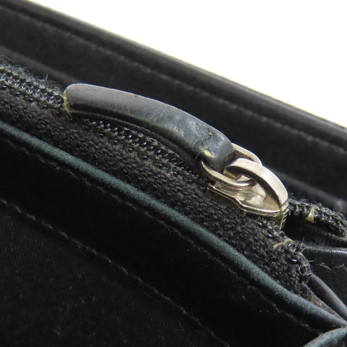 CHANEL COCO Mark SilverHardware Long wallet (with coin pocket) Grained Calfskin Skin Ladies [Used]