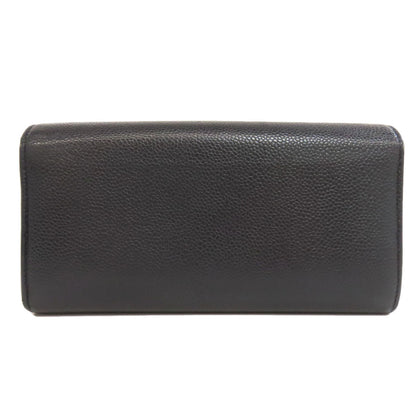 CHANEL COCO Mark SilverHardware Long wallet (with coin pocket) Grained Calfskin Skin Ladies [Used]
