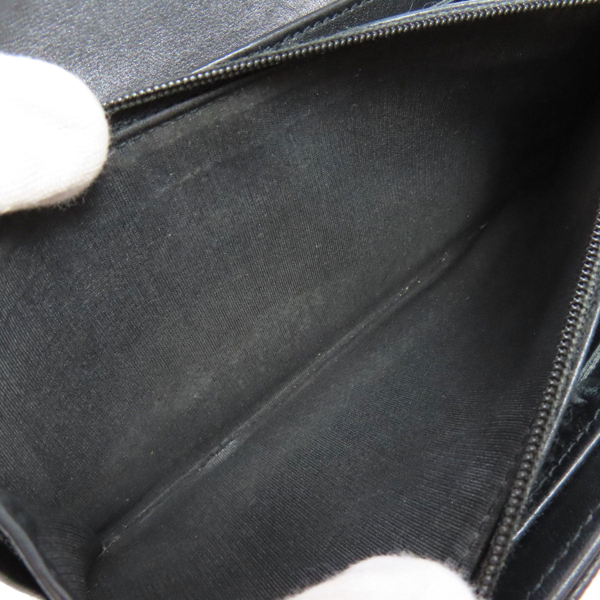 CHANEL COCO Mark SilverHardware Long wallet (with coin pocket) Grained Calfskin Skin Ladies [Used]