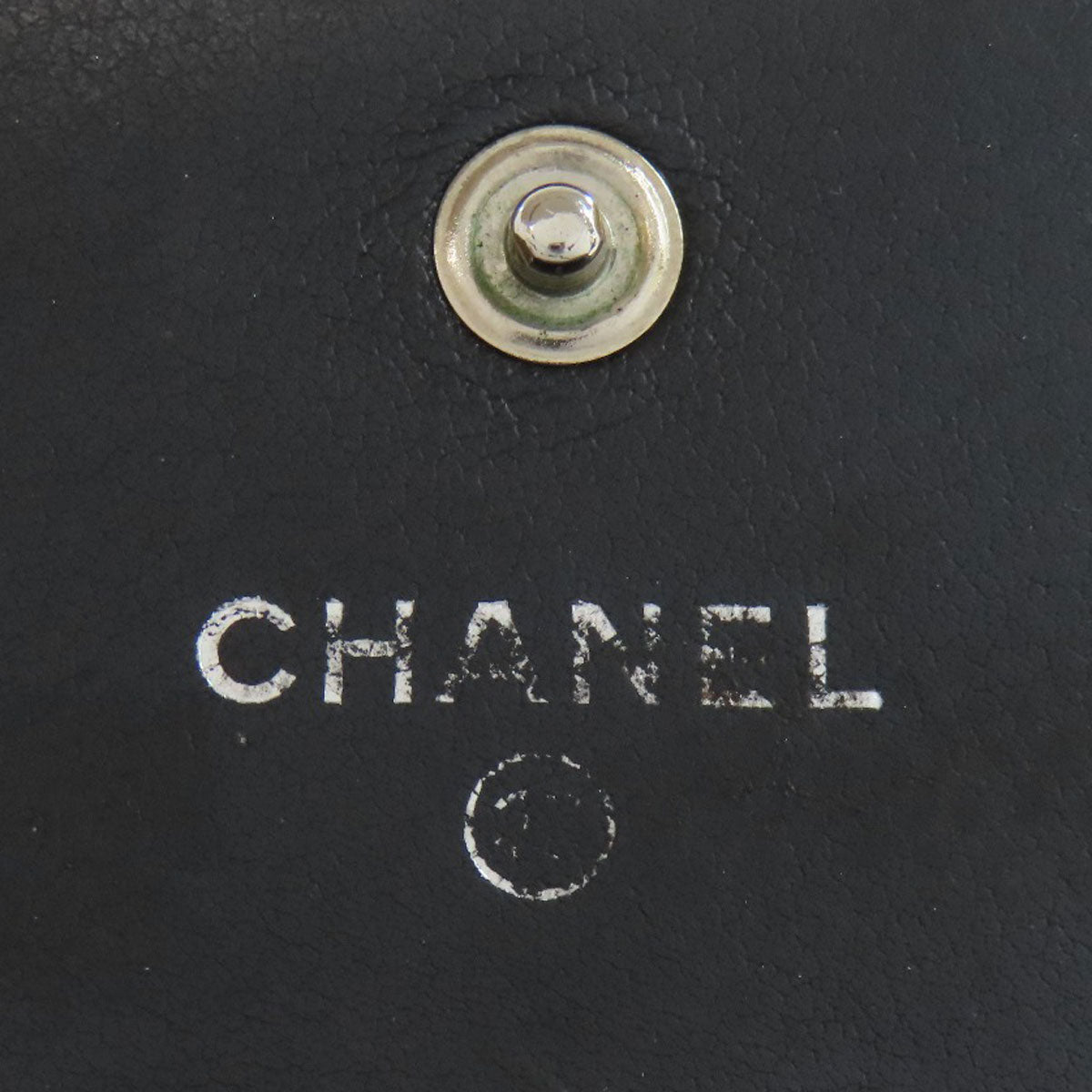 CHANEL COCO Mark SilverHardware Long wallet (with coin pocket) Grained Calfskin Skin Ladies [Used]