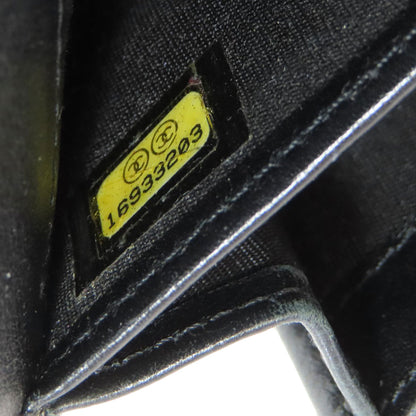 CHANEL COCO Mark SilverHardware Long wallet (with coin pocket) Grained Calfskin Skin Ladies [Used]