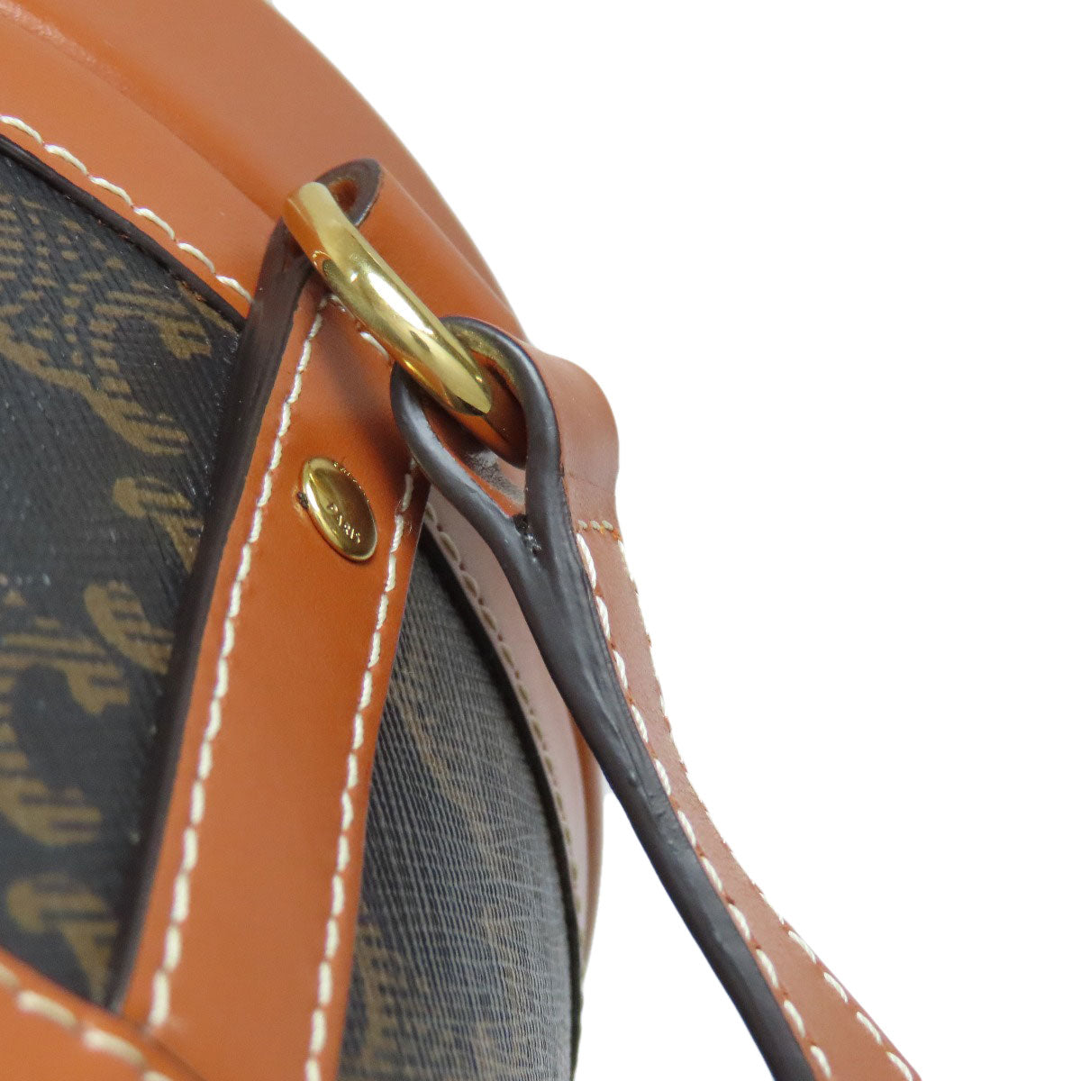 CELINE Tambour Triomphe Shoulder Bag PVC CalfLadies [Used]