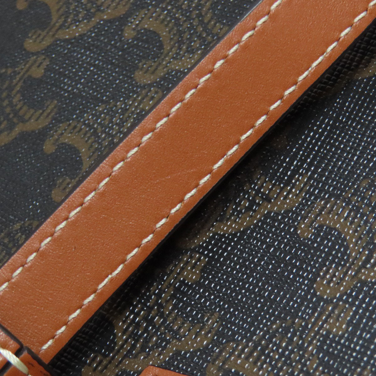 CELINE Tambour Triomphe Shoulder Bag PVC CalfLadies [Used]