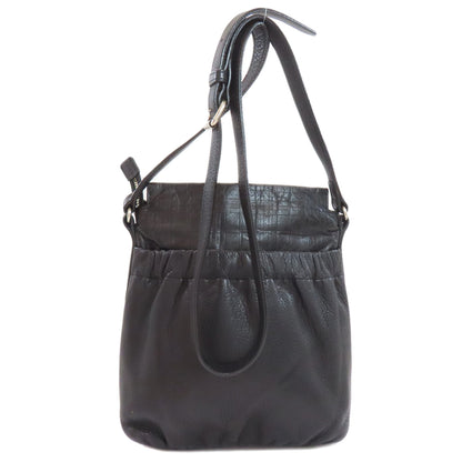 BURBERRY logo Shoulder Bag Calf Ladies [Used]