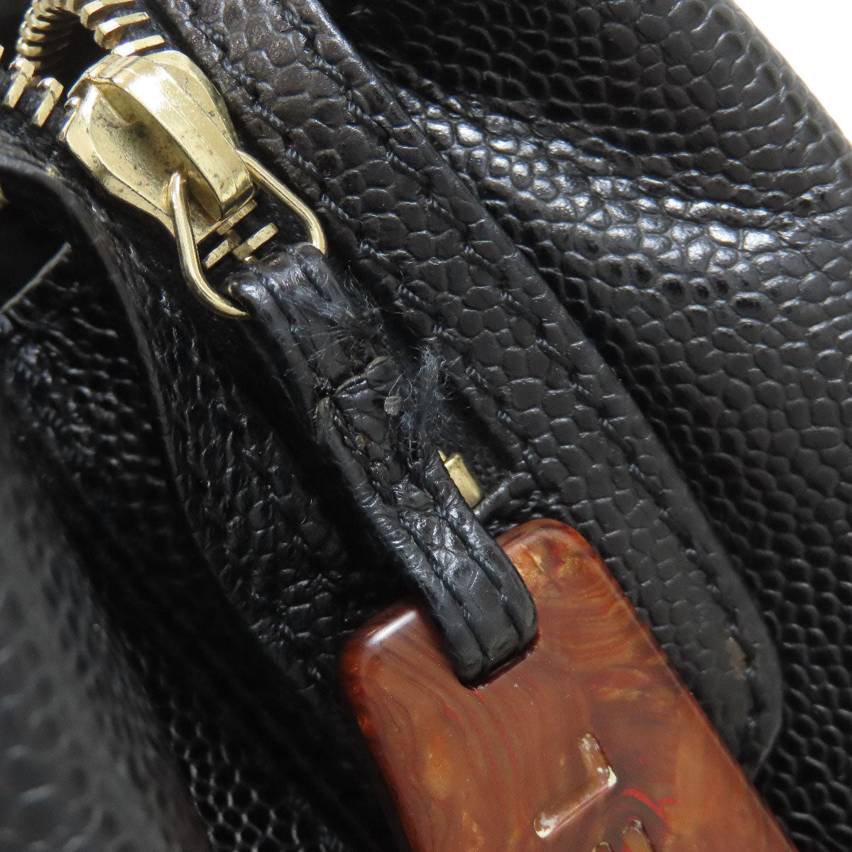 CHANEL COCO Mark GoldHardware Handbag Grained Calfskin Skin Ladies [Used]