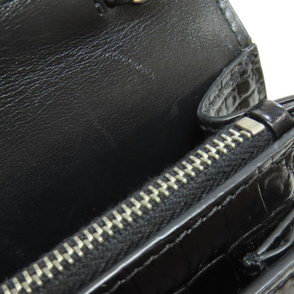 YVES SAINT LAURENT Chain Wallet Embossed Long wallet (with coin pocket) Calf Ladies [Used]