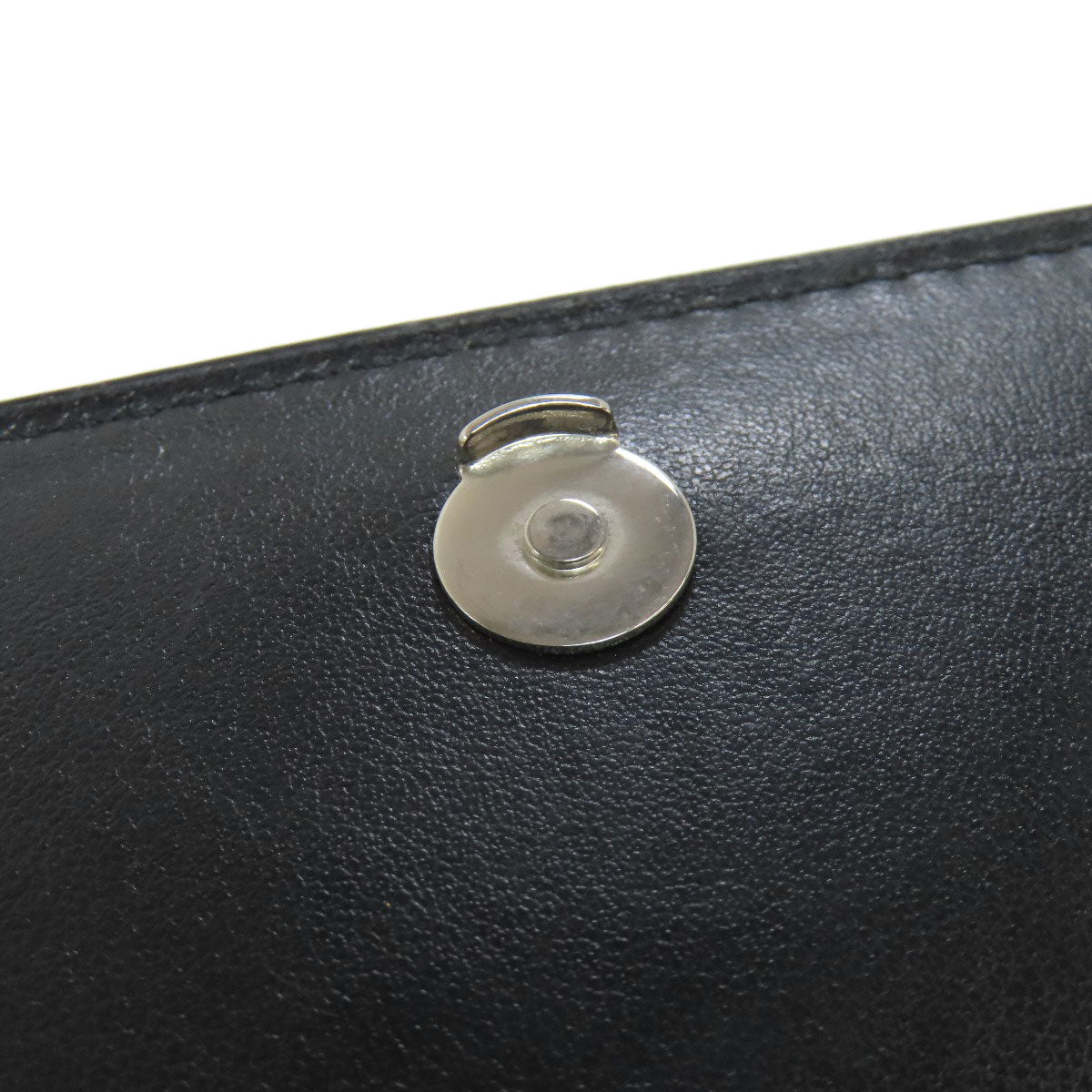 YVES SAINT LAURENT Chain Wallet Embossed Long wallet (with coin pocket) Calf Ladies [Used]