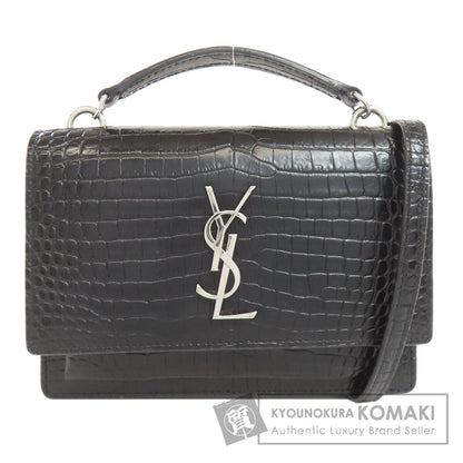 YVES SAINT LAURENT Chain Wallet Embossed Long wallet (with coin pocket) Calf Ladies [Used]