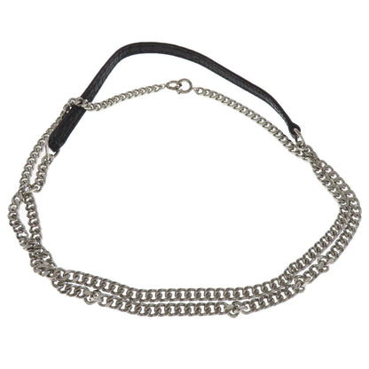 YVES SAINT LAURENT Chain Wallet Embossed Long wallet (with coin pocket) Calf Ladies [Used]