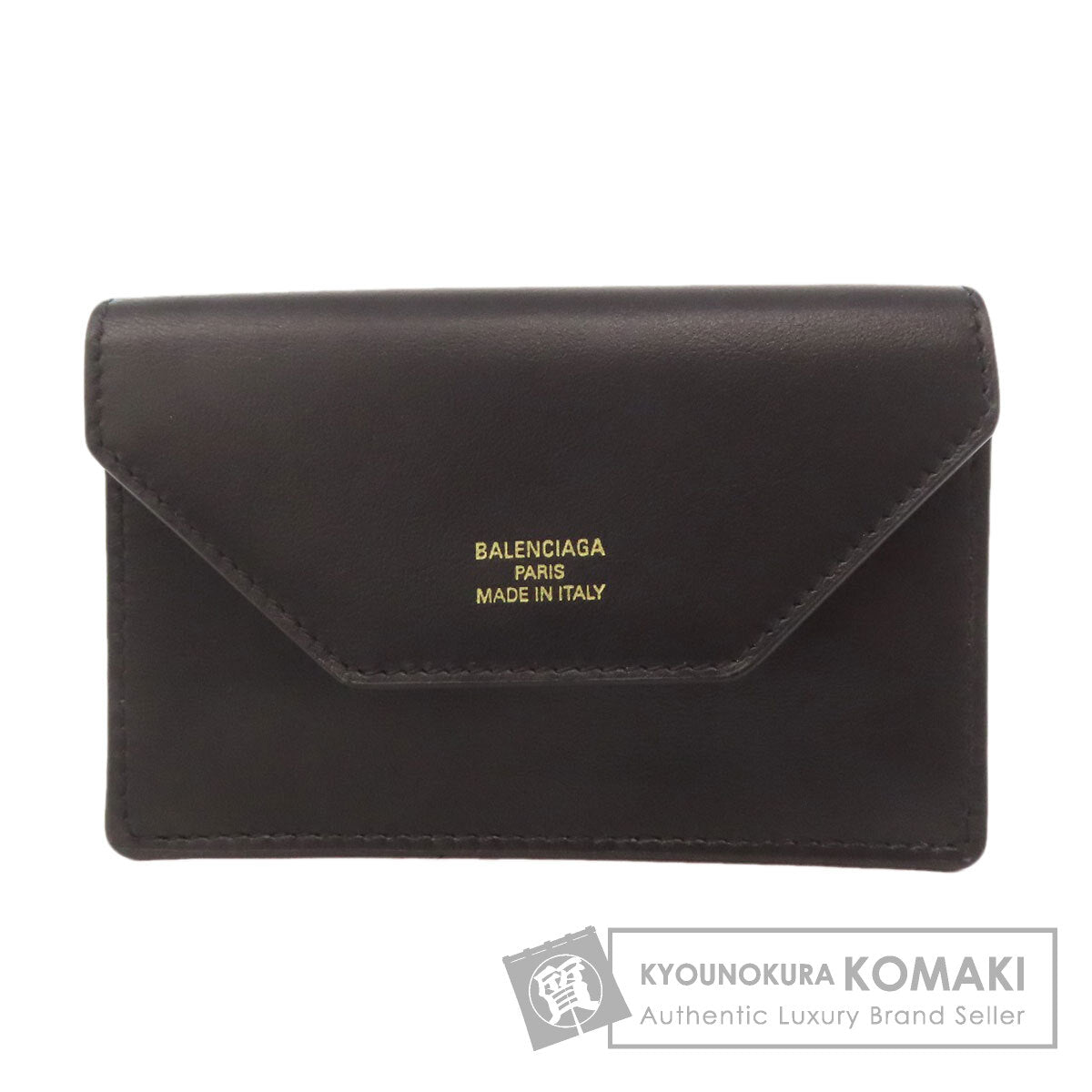 BALENCIAGA 750324 Envelope Business Card Holder Card Case Leather Ladies [Used]