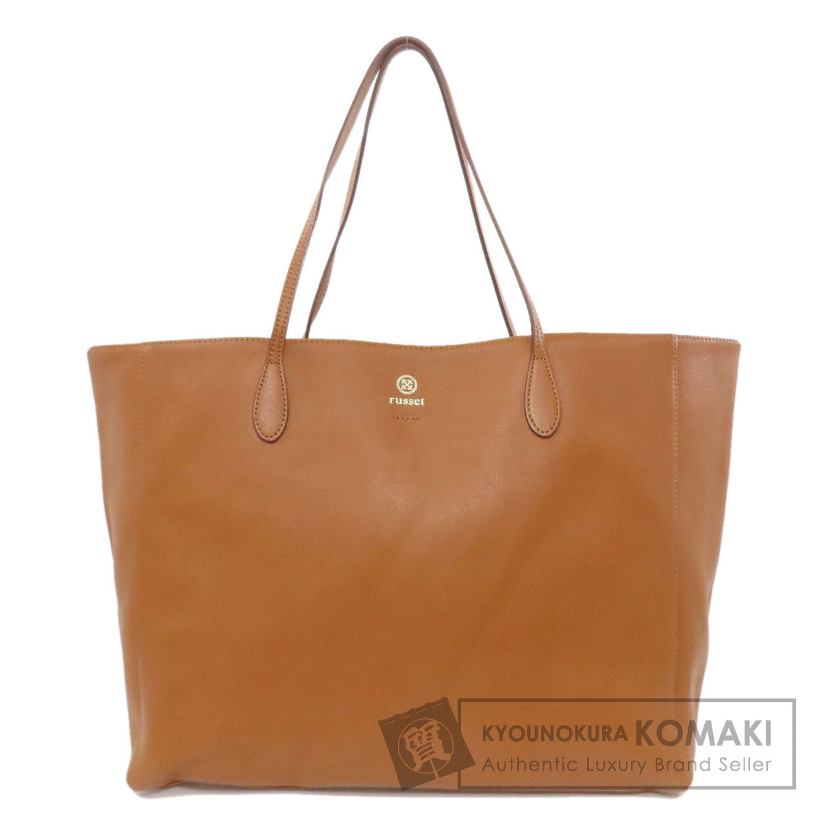russet logo Tote Bag Leather Ladies [Used]