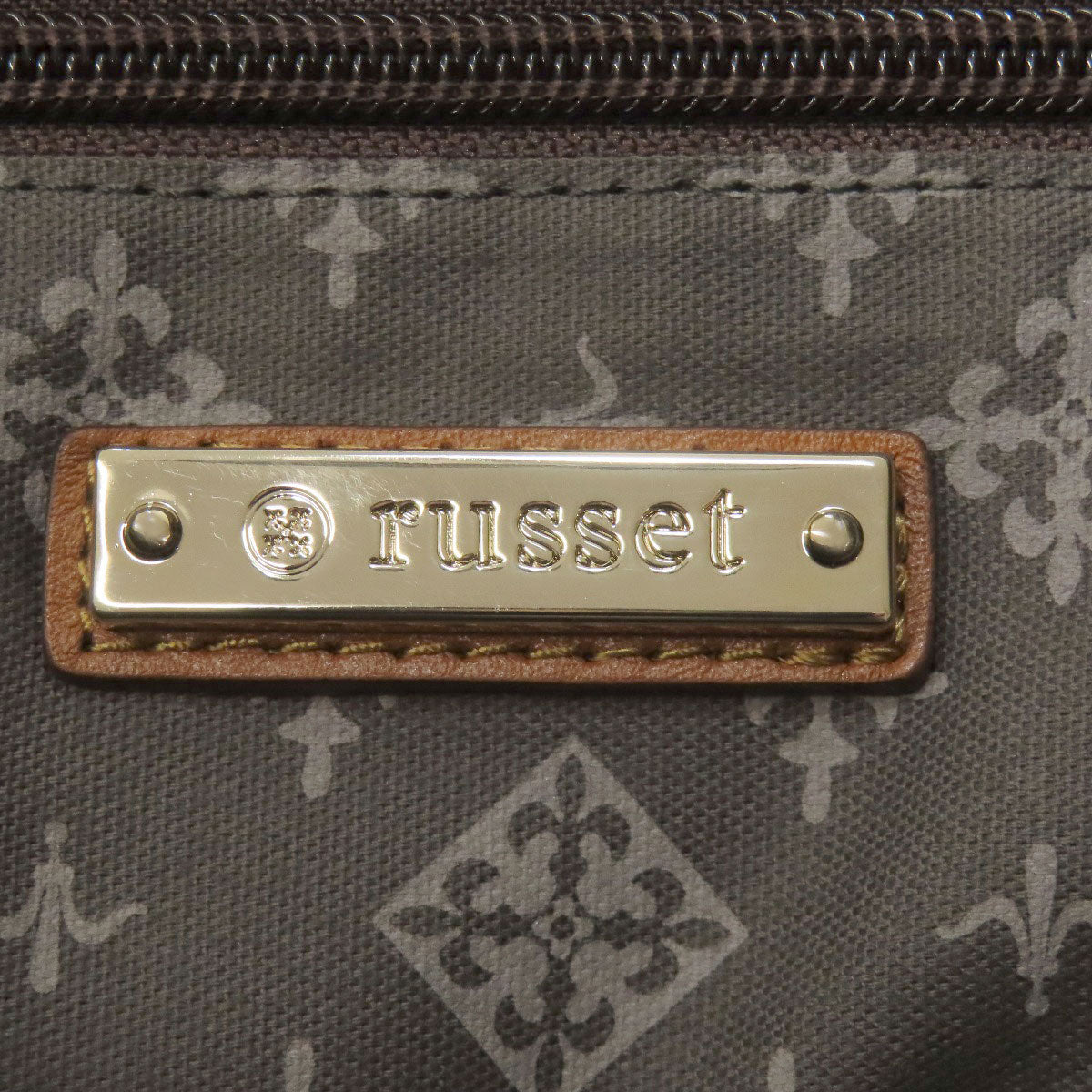 russet logo Tote Bag Leather Ladies [Used]