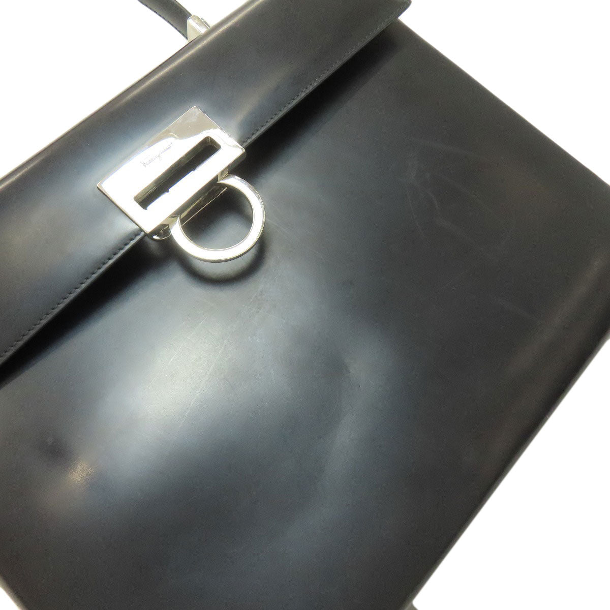 Salvatore Ferragamo GanciniHardware 2WAY Handbag Leather Ladies [Used]