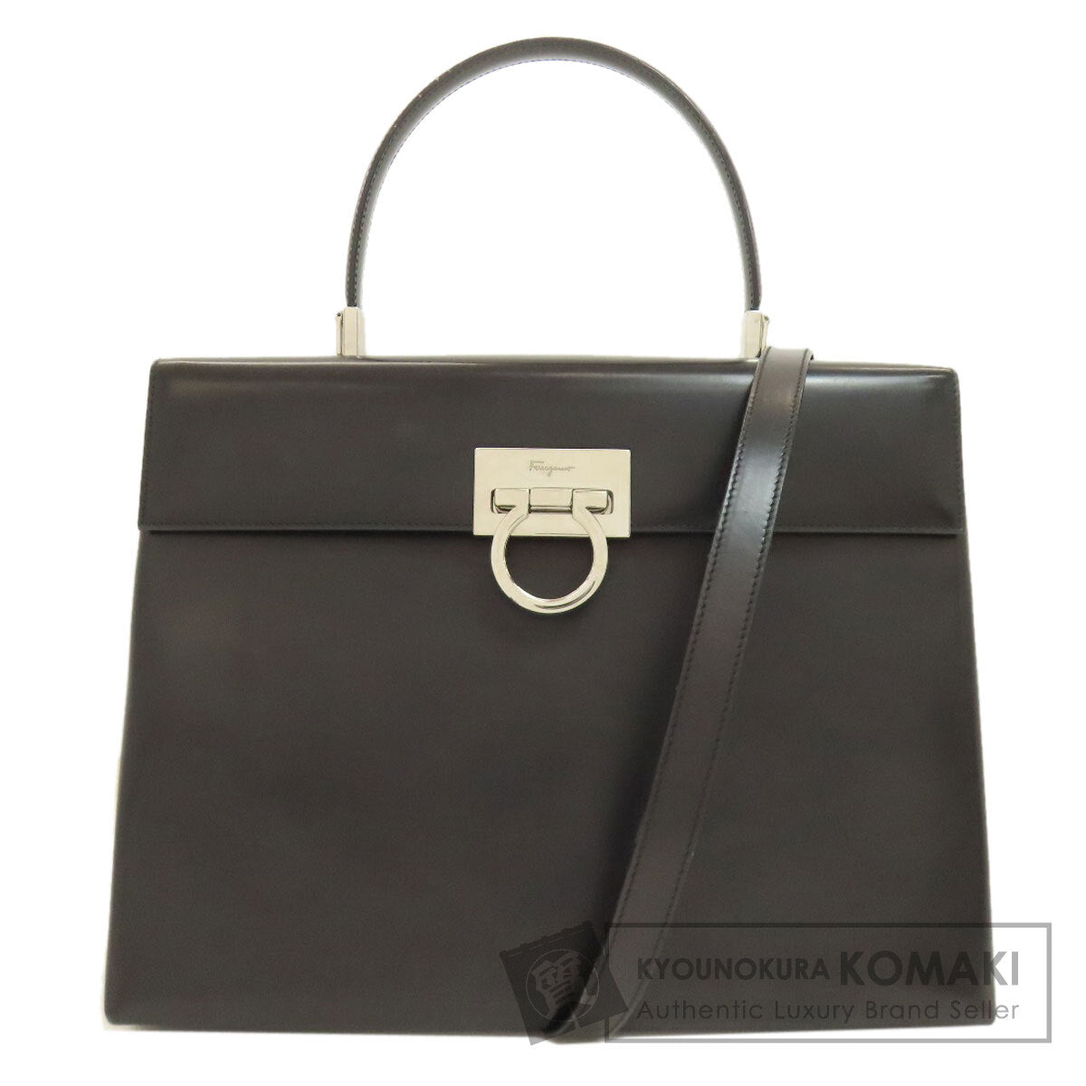 Salvatore Ferragamo GanciniHardware 2WAY Handbag Leather Ladies [Used]