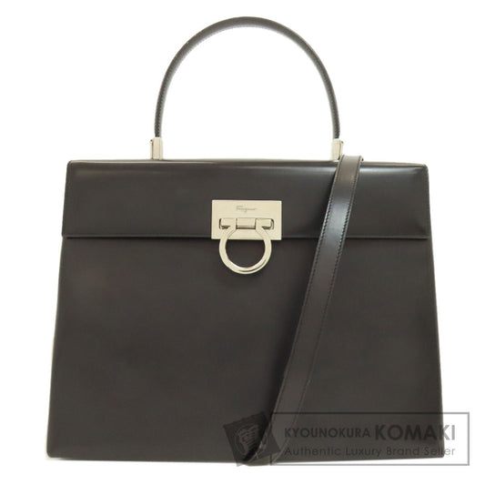 Salvatore Ferragamo GanciniHardware 2WAY Handbag Leather Ladies [Used]