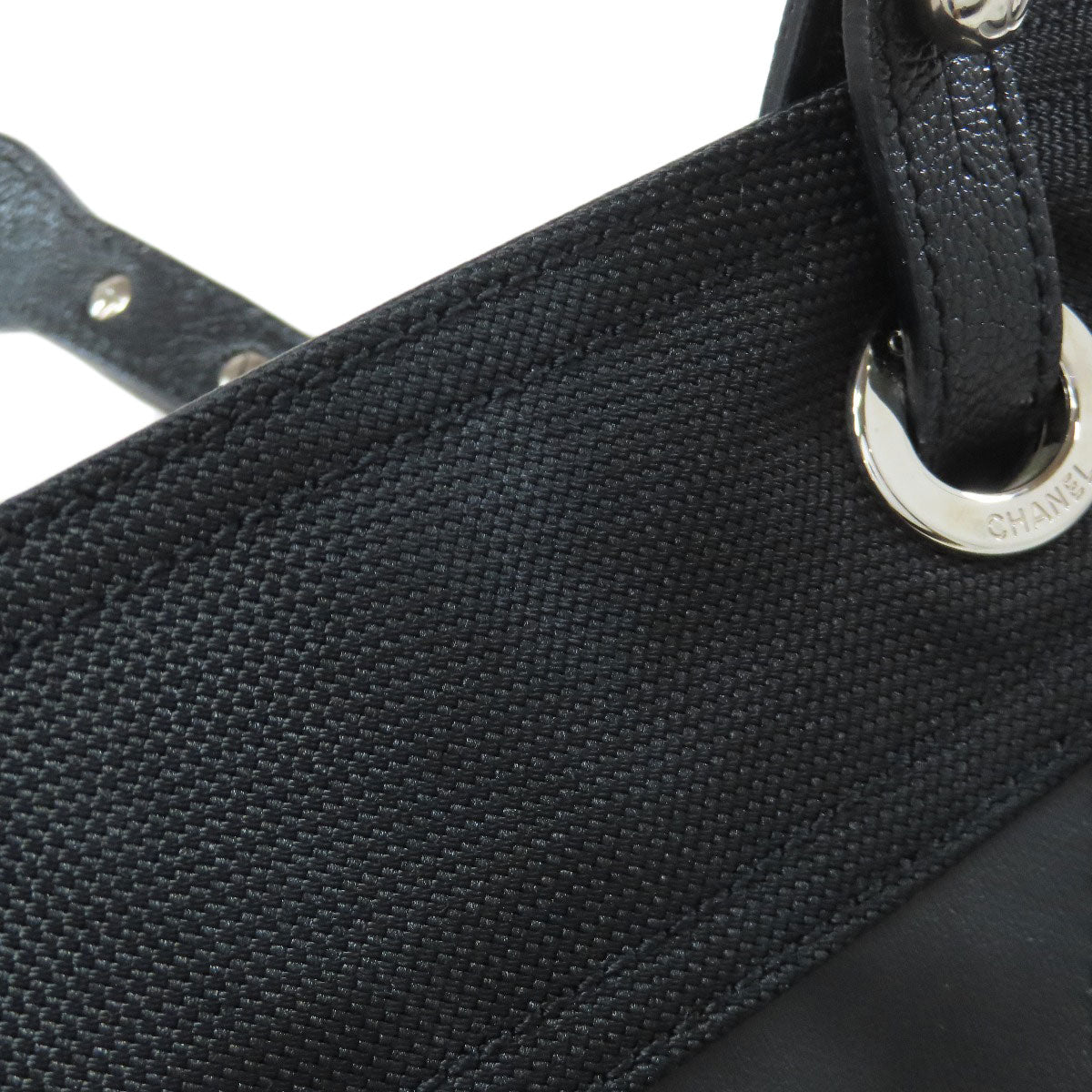 CHANEL Paris Biarritz SilverHardware Tote Bag Calf Ladies [Used]