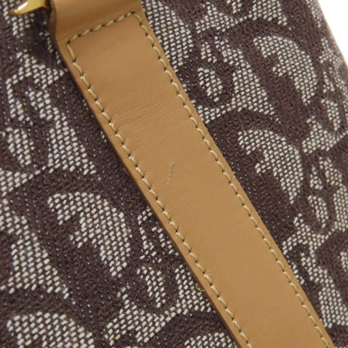 CHRISTIAN DIOR Trotter pattern Tote Bag Canvas Ladies [Used]