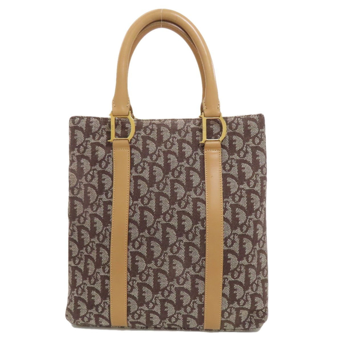 CHRISTIAN DIOR Trotter pattern Tote Bag Canvas Ladies [Used]