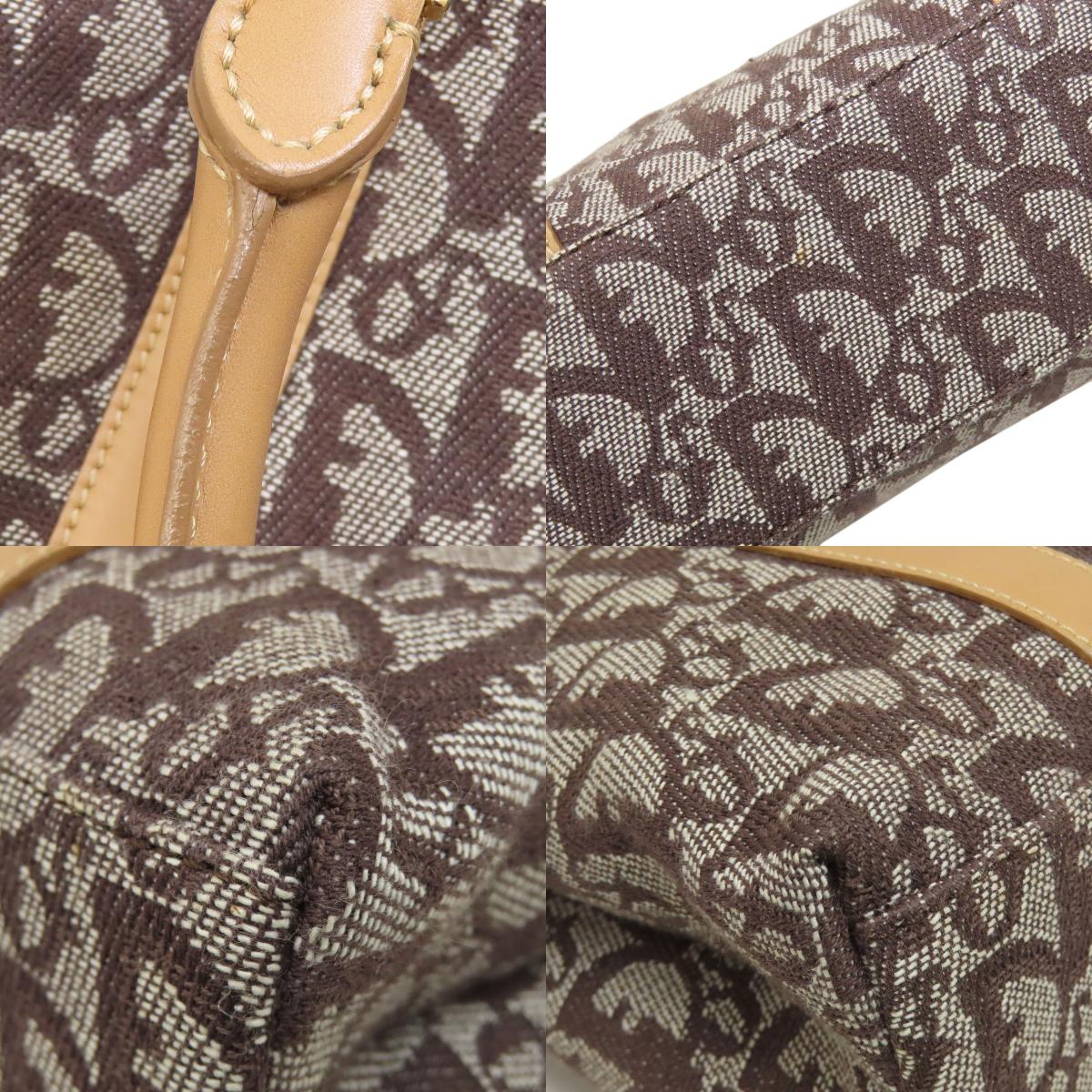 CHRISTIAN DIOR Trotter pattern Tote Bag Canvas Ladies [Used]