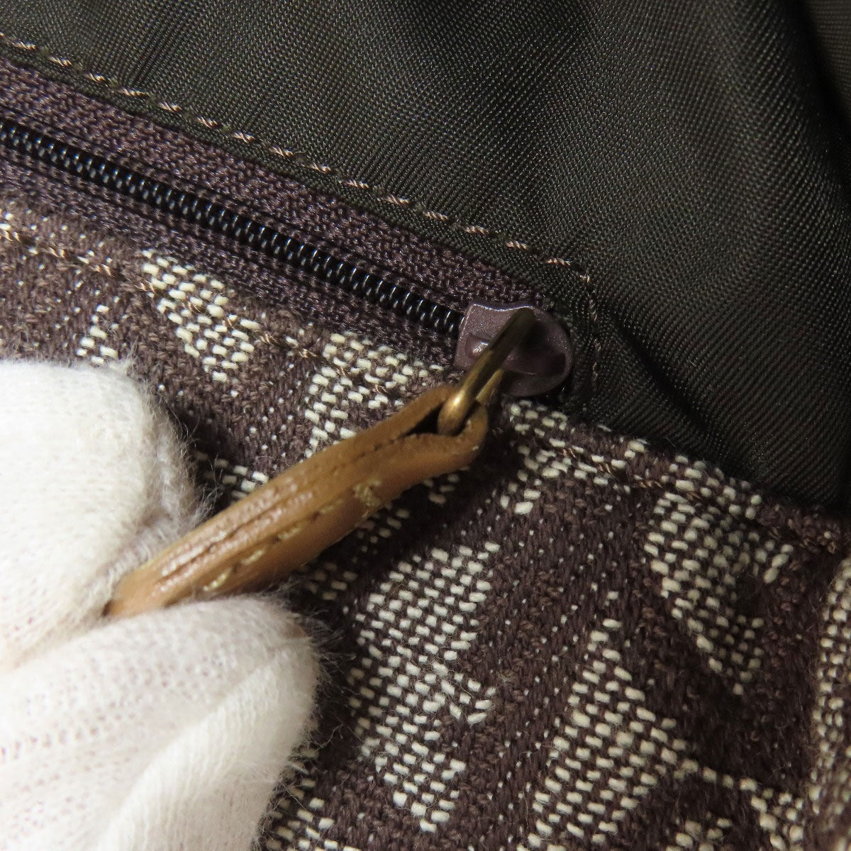 CHRISTIAN DIOR Trotter pattern Tote Bag Canvas Ladies [Used]