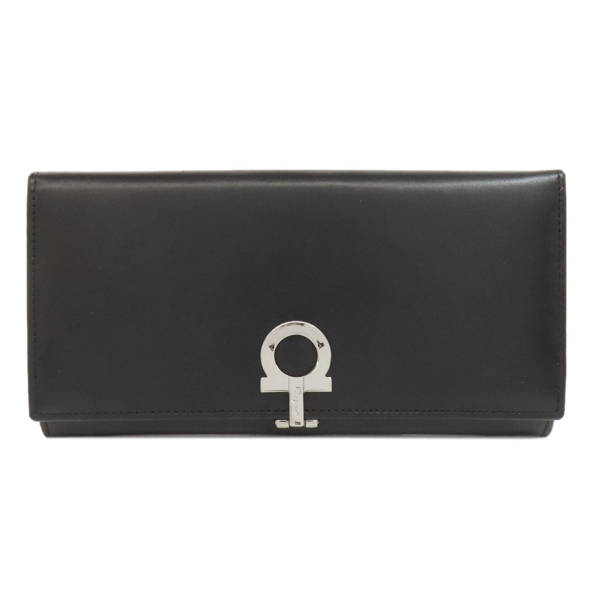 Salvatore Ferragamo GanciniHardware Long wallet (with coin pocket) Leather Ladies [Used]