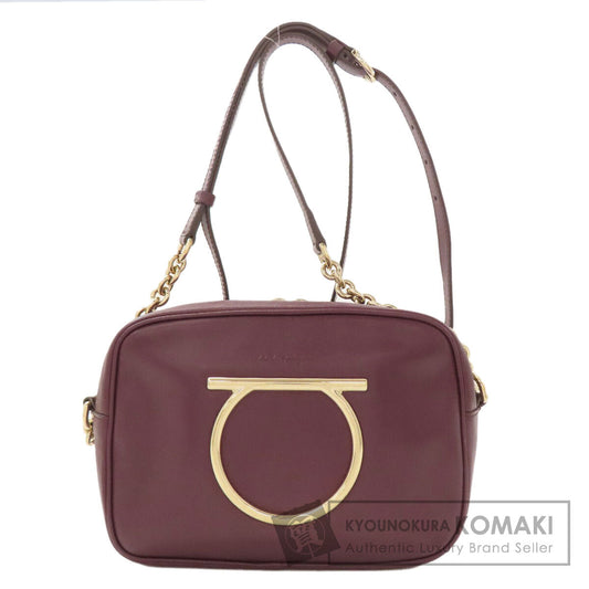 Salvatore Ferragamo GanciniHardware Shoulder Bag Leather Ladies [Used]