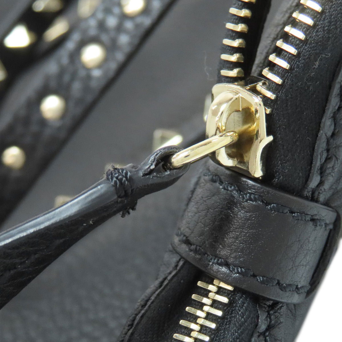 VALENTINO Studs Tote Bag Leather Ladies [Used]