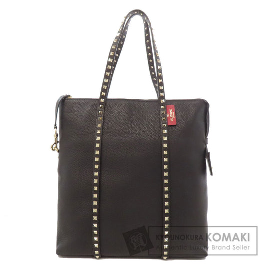 VALENTINO Studs Tote Bag Leather Ladies [Used]