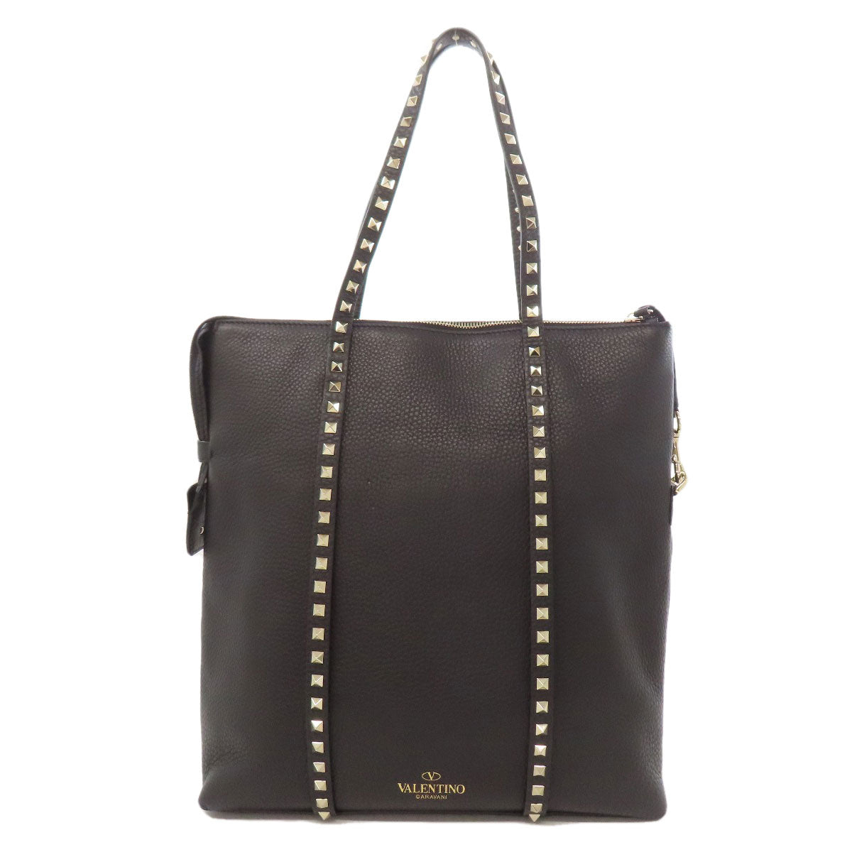 VALENTINO Studs Tote Bag Leather Ladies [Used]