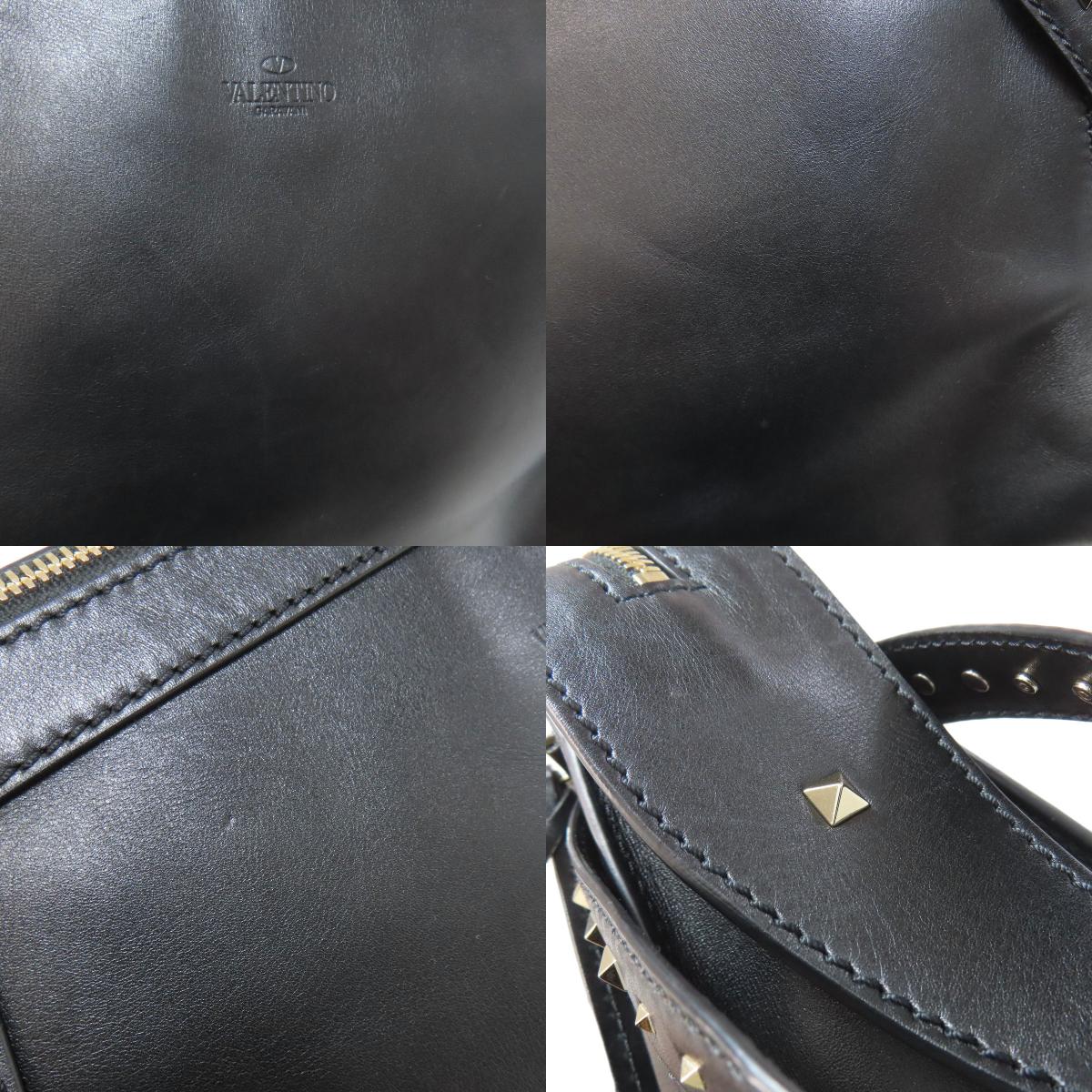 VALENTINO Studs Shoulder Bag Leather Ladies [Used]