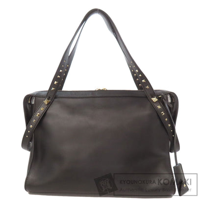 VALENTINO Studs Shoulder Bag Leather Ladies [Used]