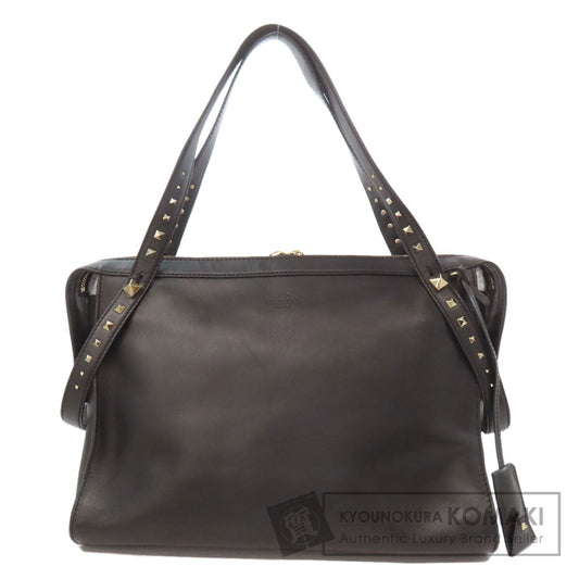 VALENTINO Studs Shoulder Bag Leather Ladies [Used]