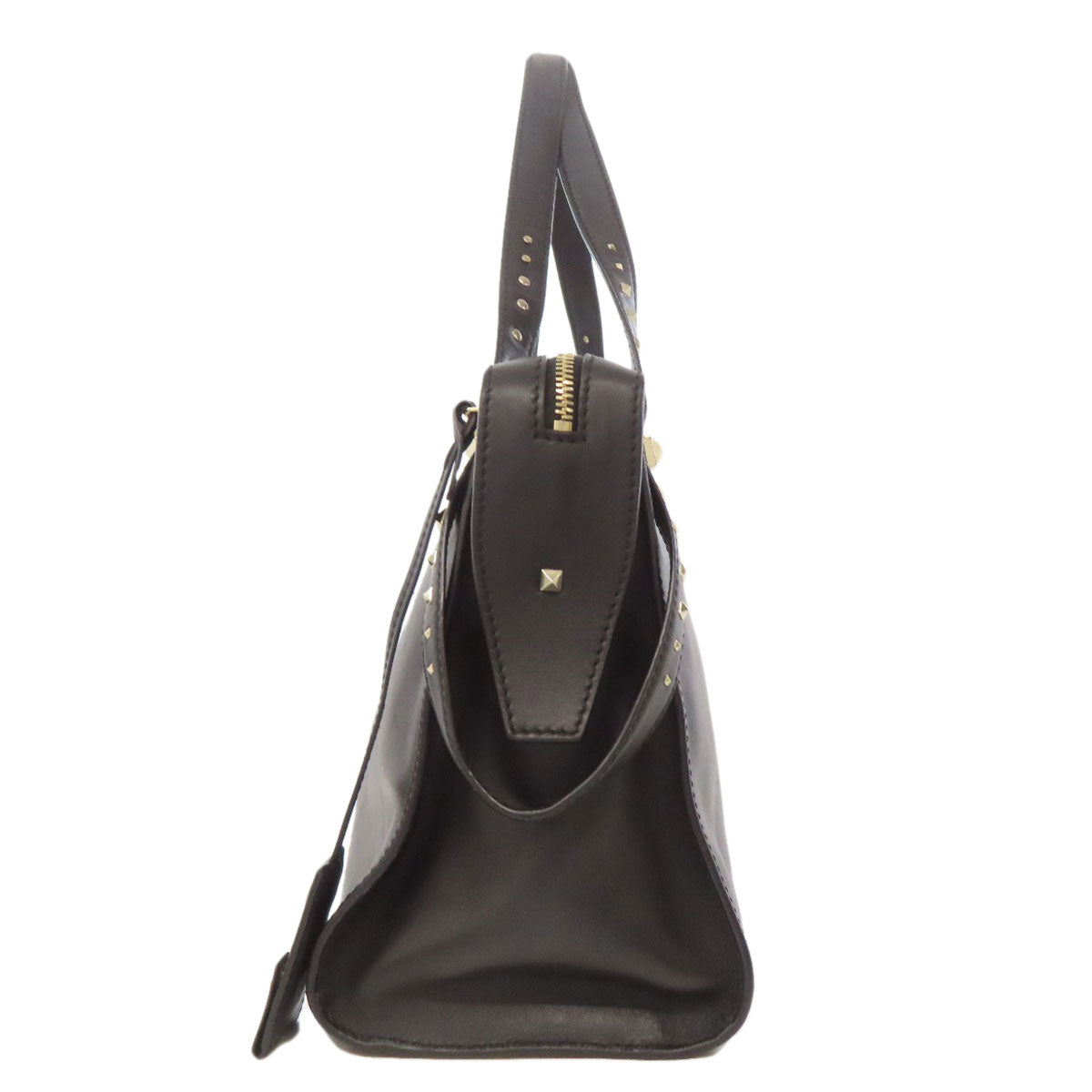 VALENTINO Studs Shoulder Bag Leather Ladies [Used]