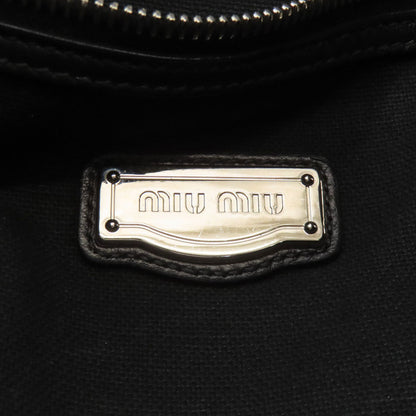 ミュウミュウ ロゴ トートバッグ レザー レディース 【中古】【MIUMIU】