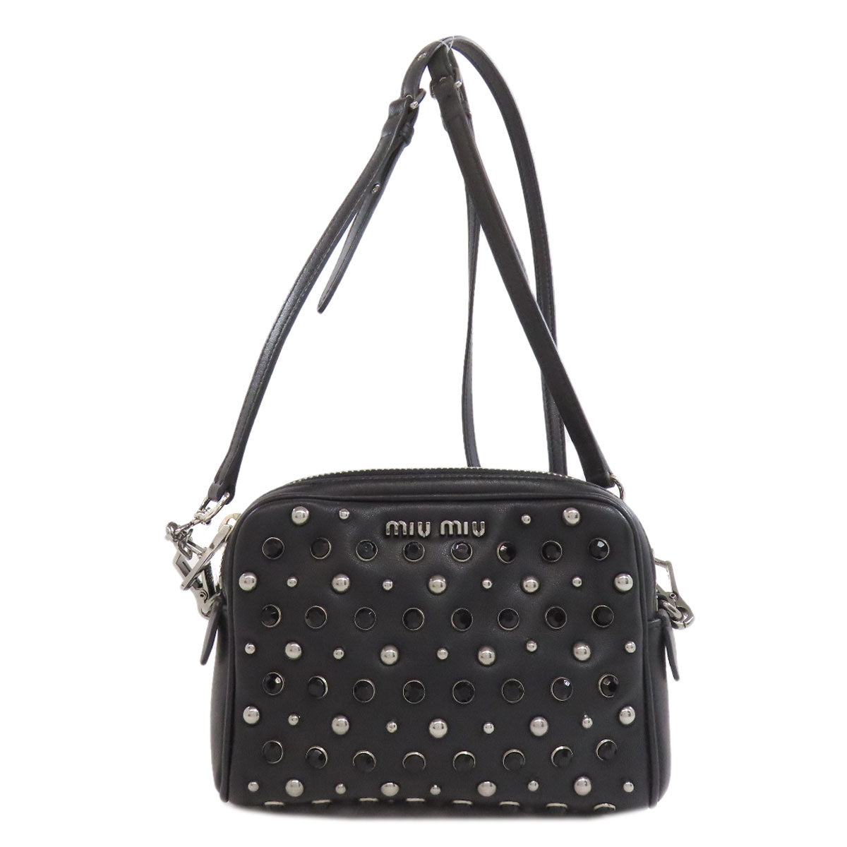 MIUMIU Studs Shoulder Bag Calf Ladies [Used]