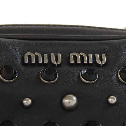 MIUMIU Studs Shoulder Bag Calf Ladies [Used]