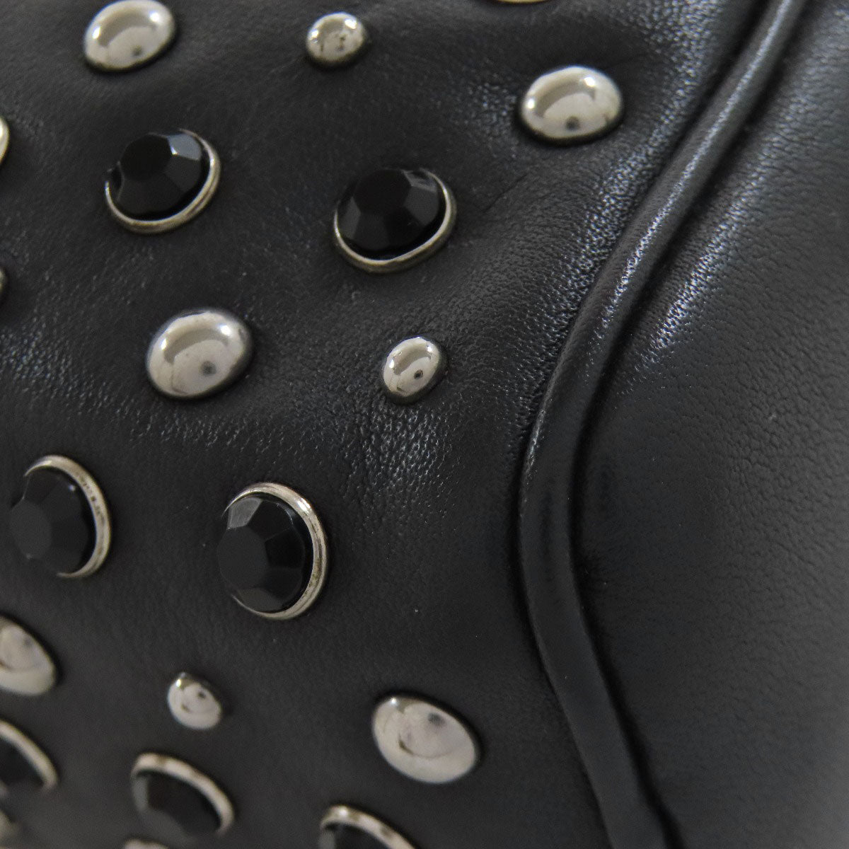 MIUMIU Studs Shoulder Bag Calf Ladies [Used]