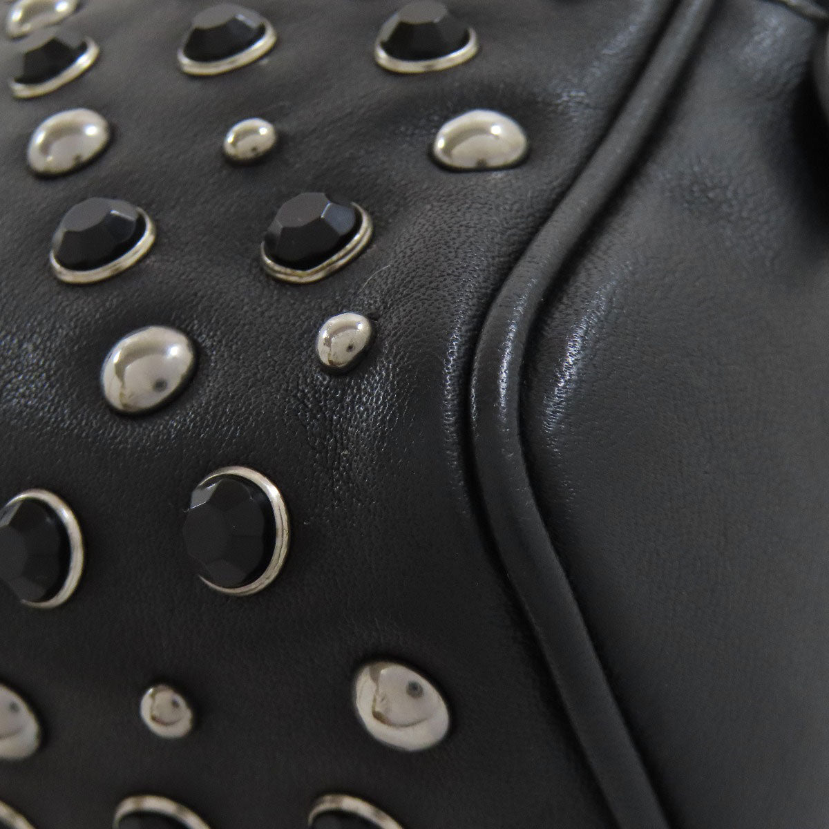 MIUMIU Studs Shoulder Bag Calf Ladies [Used]